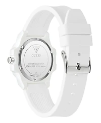 Guess Women's Analog White Silicone Watch, 34mm