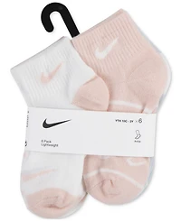 Nike Little Girls Ankle Socks, 6 Pack