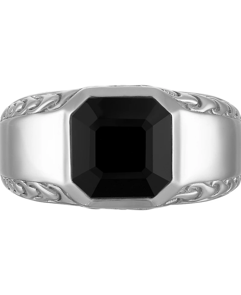 Bulova Men's Icon Black Onyx Sterling Silver Ring