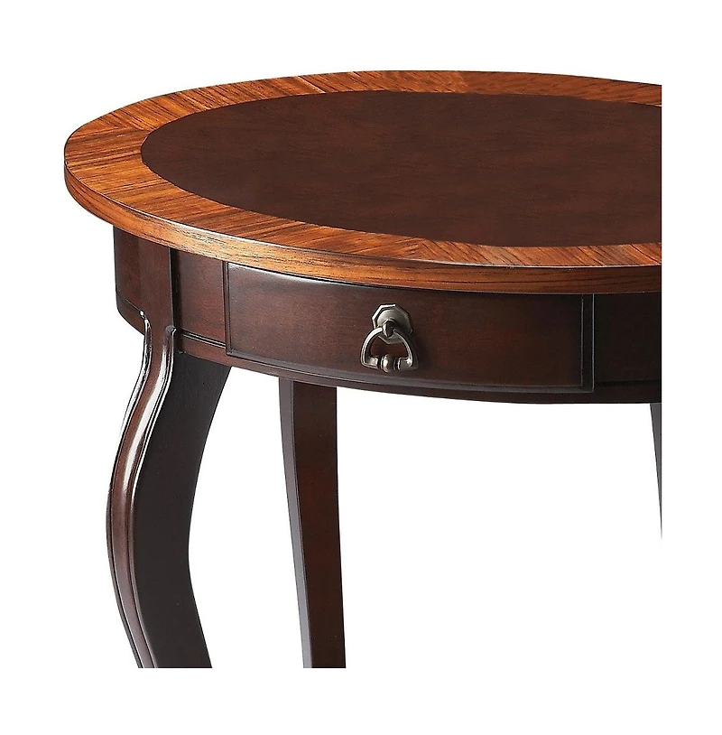 Wood Oval Coffee Table with Drawer and Shelf for Storage and Display