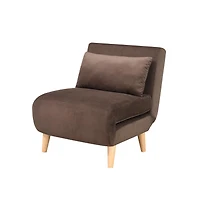 Soft Plush Convertible Chair with Toss Pillow – Space-Saving Comfort