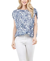 Fever Women's Scoop Neck Sleeveless Top