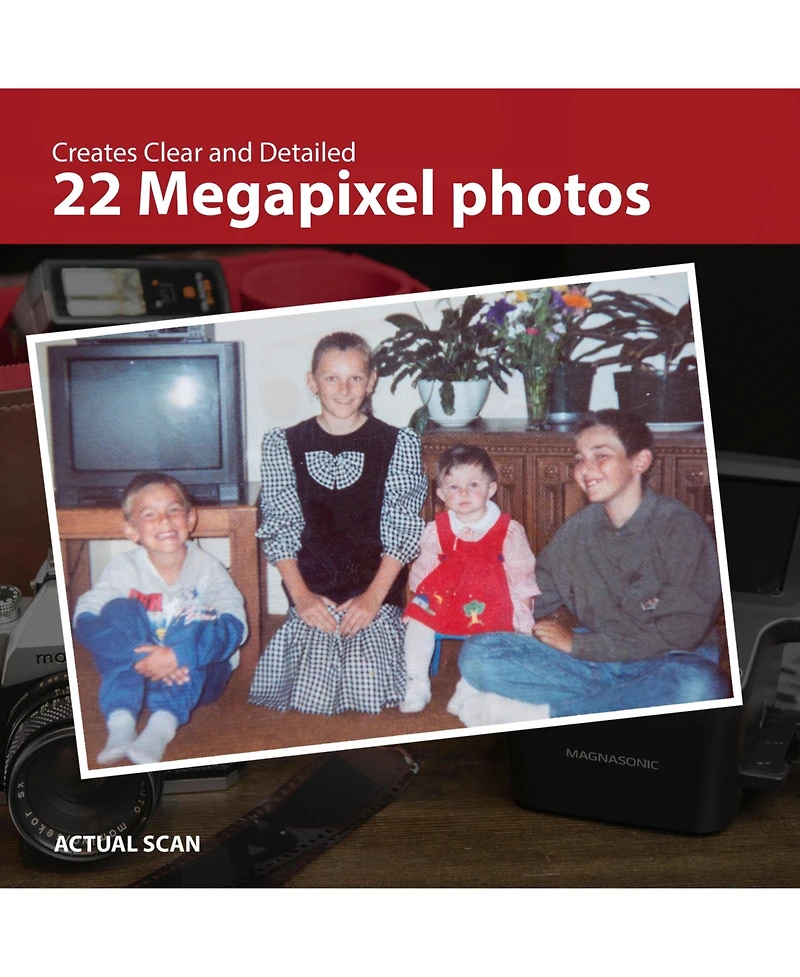 Magnasonic All-In-One 24MP Film Scanner with Large 5" Display & Hdmi