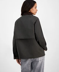 Bcbgmaxazria Women's Corduroy-Collar Barn Jacket, Exclusively at Macy's