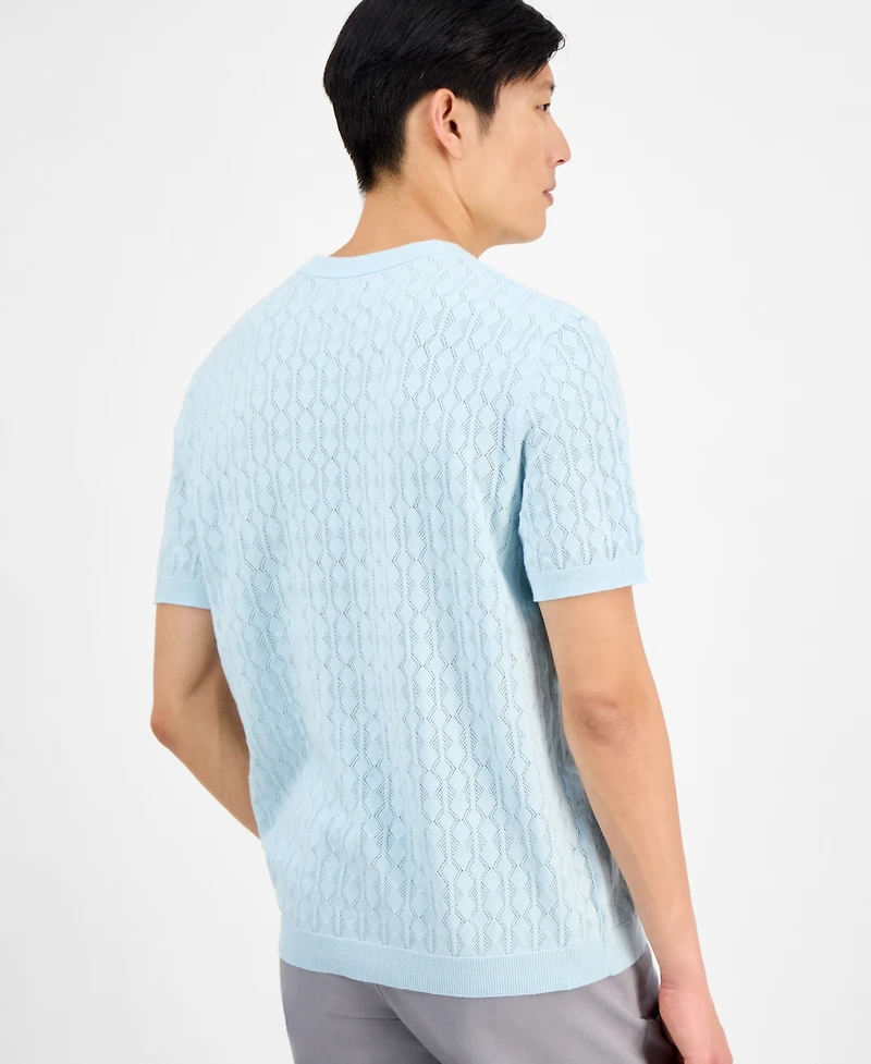 Alfani Men's Textured Sweater T-Shirt, Exclusively at Macy's