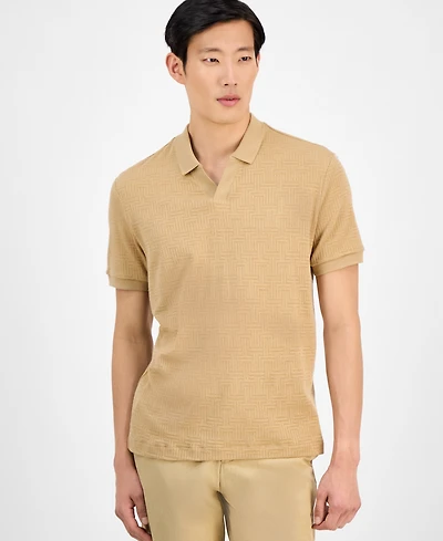 Alfani Men's Geo-Pattern Polo Shirt, Exclusively at Macy's