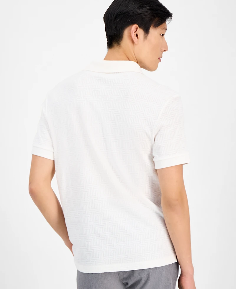 Alfani Men's Geo-Pattern Polo Shirt, Exclusively at Macy's