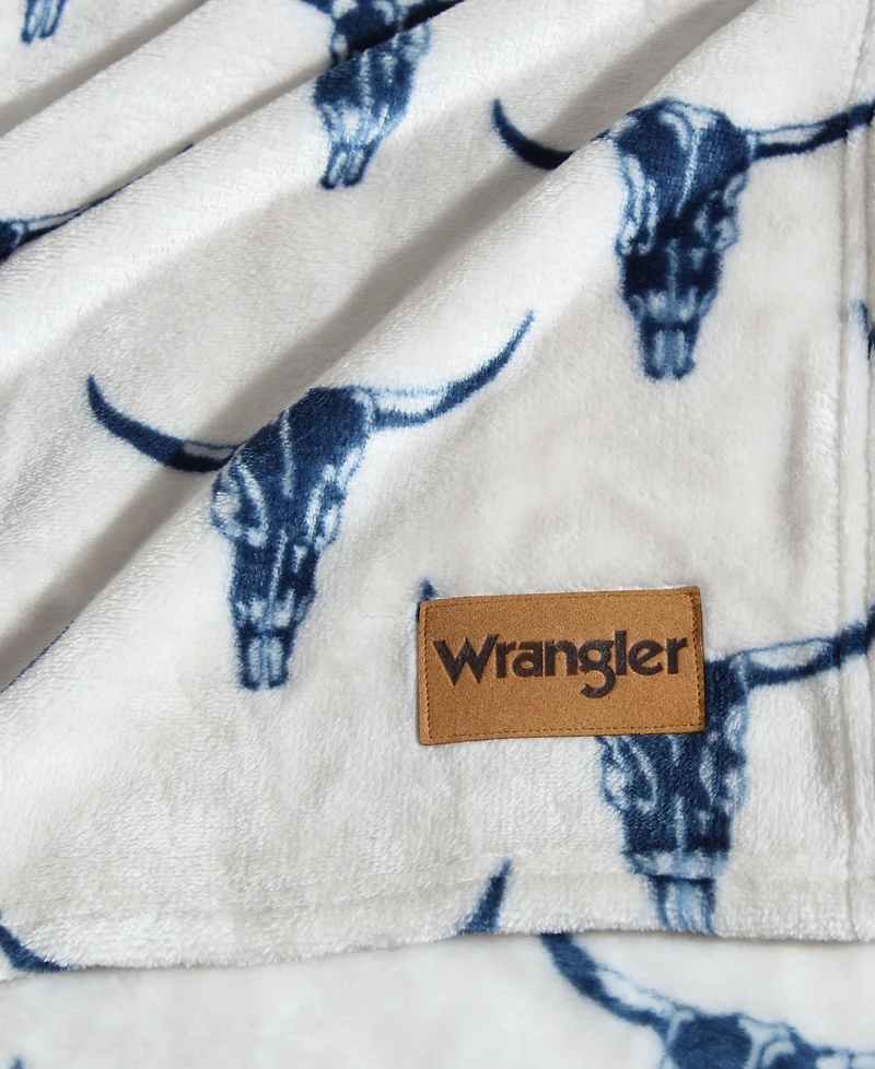 Wrangler Steer Head Ultra Soft Plush Fleece Blanket