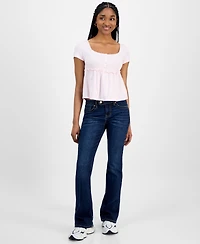 Celebrity Pink Juniors' Low-Rise Extended-Tab Bootcut Jeans