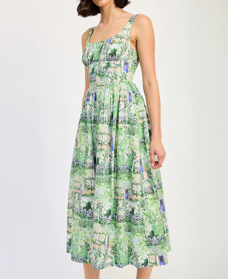 En Saison Women's Molly Corset-Bodice Flared Dress