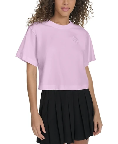 Starter Women's Cotton Monogram Relaxed Cropped T-Shirt