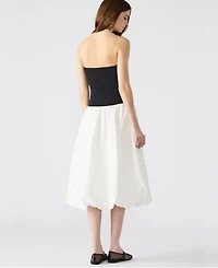 Steve Madden Women's Oliver Mixed-Media Bubble-Hem Dress