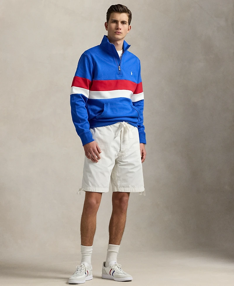 Polo Ralph Lauren Men's Striped Interlock Quarter-Zip Pullover