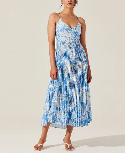 Astr the Label Women's Blythe Pleated Tie-Back Dress
