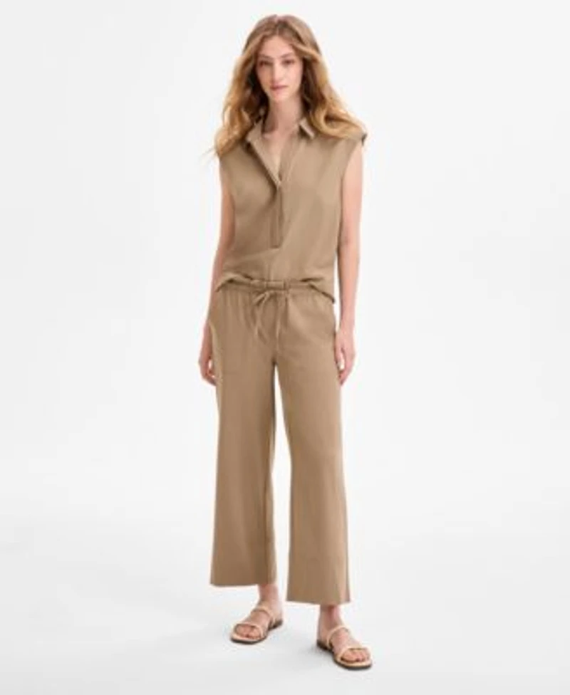 Liverpool Los Angeles Womens Pull On Wide Leg Crop Pants P Xs 3x