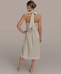 Donna Karan New York Women's Tie-Back Midi Dress