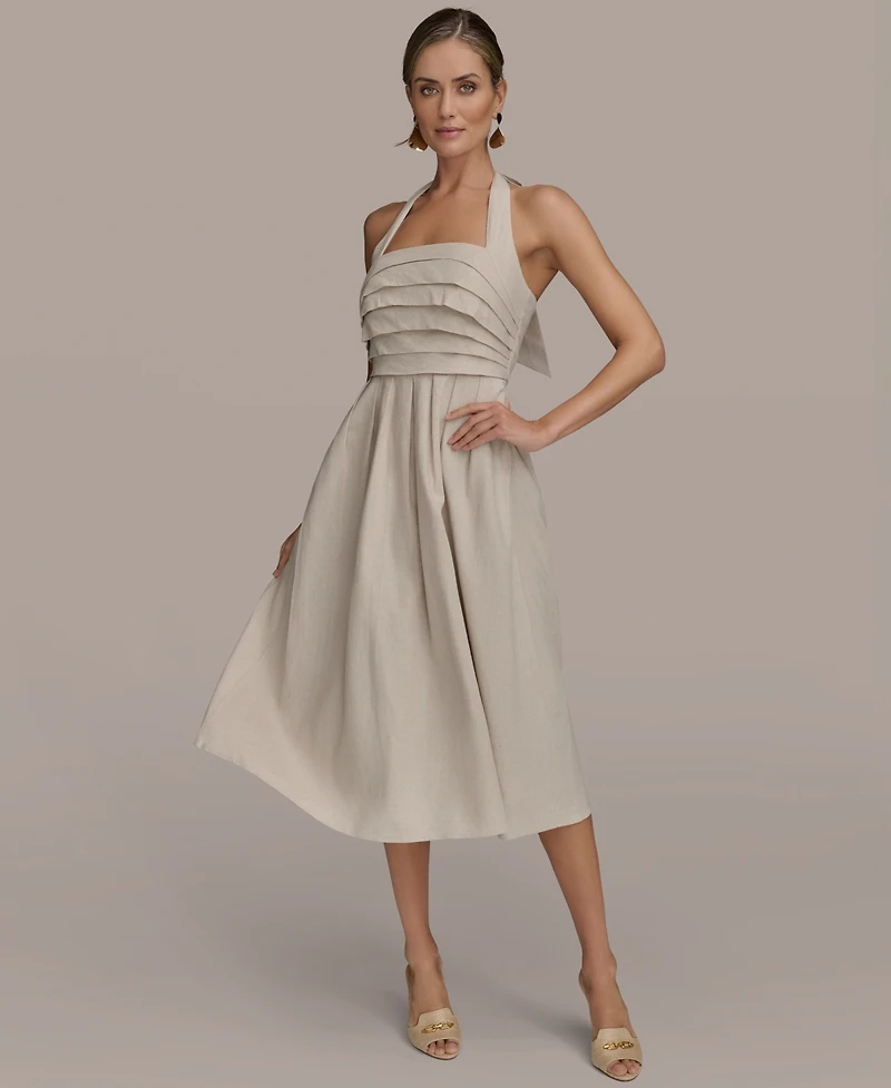 Donna Karan New York Women's Tie-Back Midi Dress
