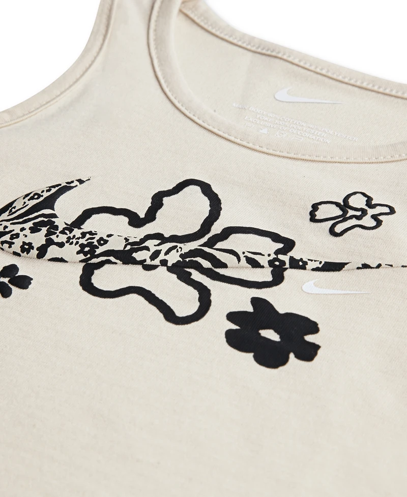 Nike Baby Girls Wild Flower Tank Top & Printed Bike Shorts, 2 Piece Set