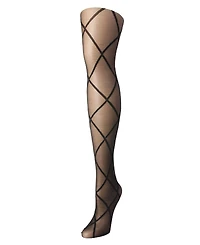 MeMoi Women's Diamond Patterned Fashion Sheer Tights Me-107
