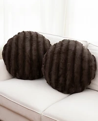 Cheer Collection Decorative Round Deccorative Pillow Set, 18" x
