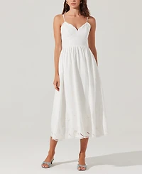 Astr the Label Women's Kaidi Embroidered Midi Dress