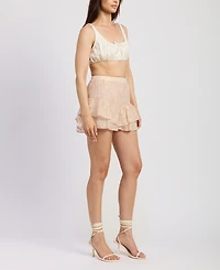 En Saison Women's Geraldine Ruffle-Trim Shorts