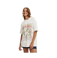 Cotton On Women's The Lcn Music Boxy Graphic Tee