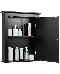 Gymax Bathroom Mirror Cabinet Wall Mounted Adjustable Shelf Medicine