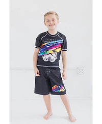 Star Wars Boys Rash Guard and Swim Trunks Outfit Set
