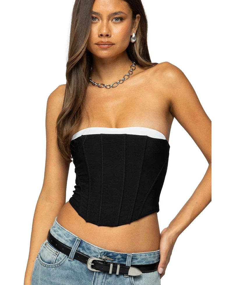 Edikted Women's Ryla Contrast Layered Mesh Corset