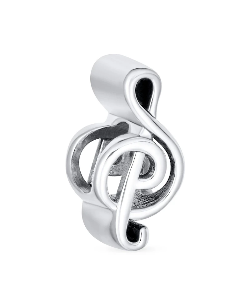 Bling Jewelry Sterling Silver G Clef Musician Charm Bead European Bracelets