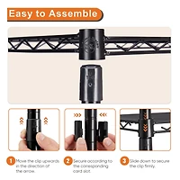 Storage Shelving Unit, Adjustable Metal Wire Racks Heavy Duty Standing Shelf Organizer for Kitchen