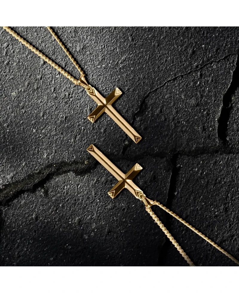 Vincero Men's Gold Cross Pendant Necklace in Stainless Steel, 22"