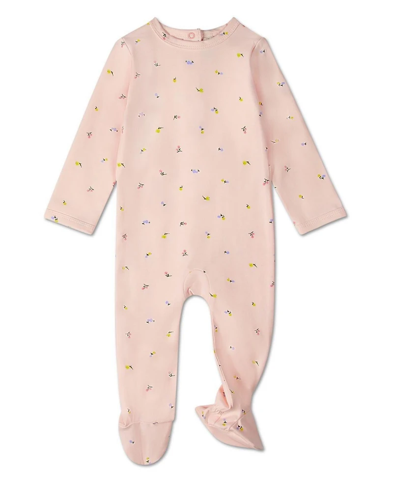 MeMoi Baby Girls 3 Piece "Blossoming Florals" Rich Footie Set