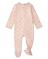 MeMoi Baby Girls 3 Piece "Blossoming Florals" Rich Footie Set