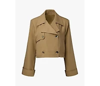 WeWoreWhat Women's Cropped Trench Coat