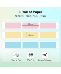 Nelko Genuine P21 Label Maker Tape, Adapted Label Print Paper, 14x40mm (0.55"x1.57"), Standard Laminated Office Labeling Tape Replacement, Multipurpos