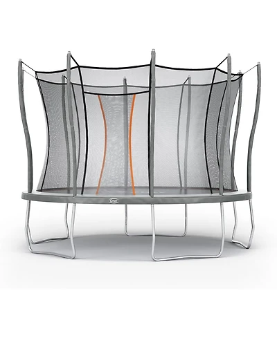 Vuly 12 Ft Ultra Outdoor Trampoline with No Gap Netting, External Springs, Self Closing Entry, No Nuts or Bolts, and Safety Padding