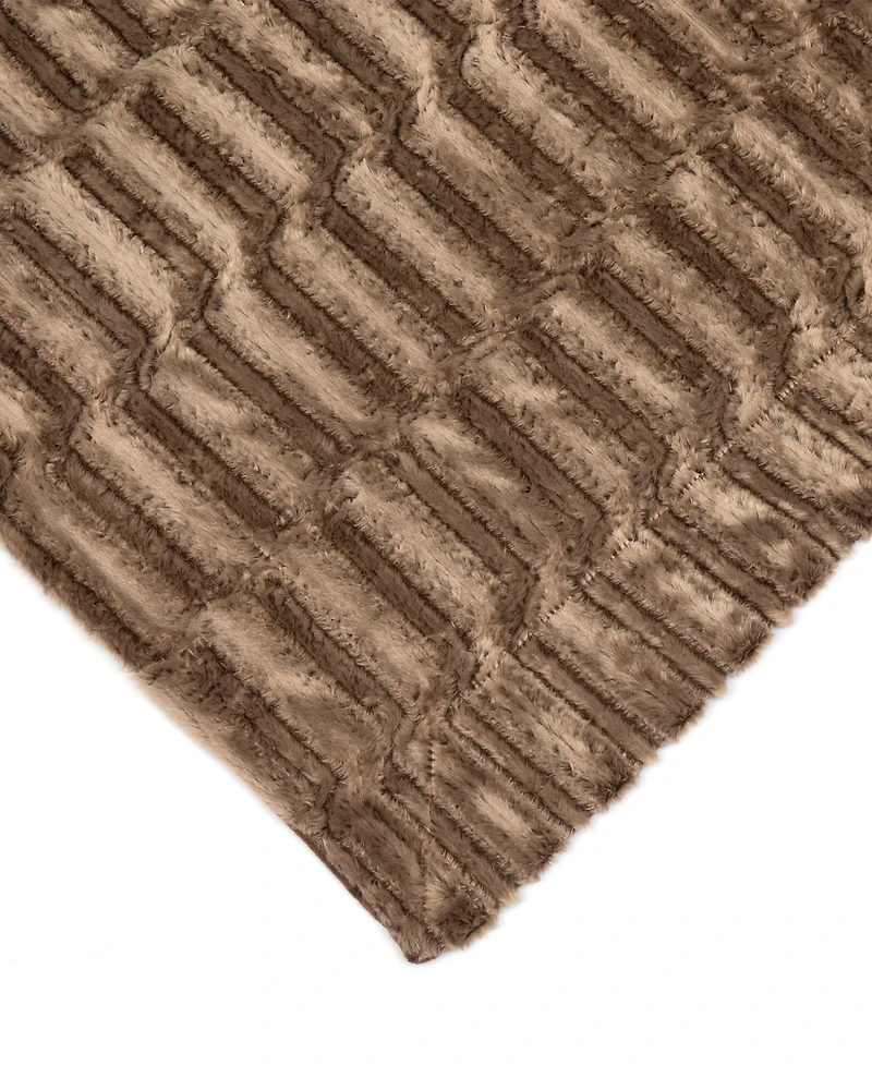 Cheer Collection Luxuriously Soft Faux Fur Design Blanket, 60" x 70"