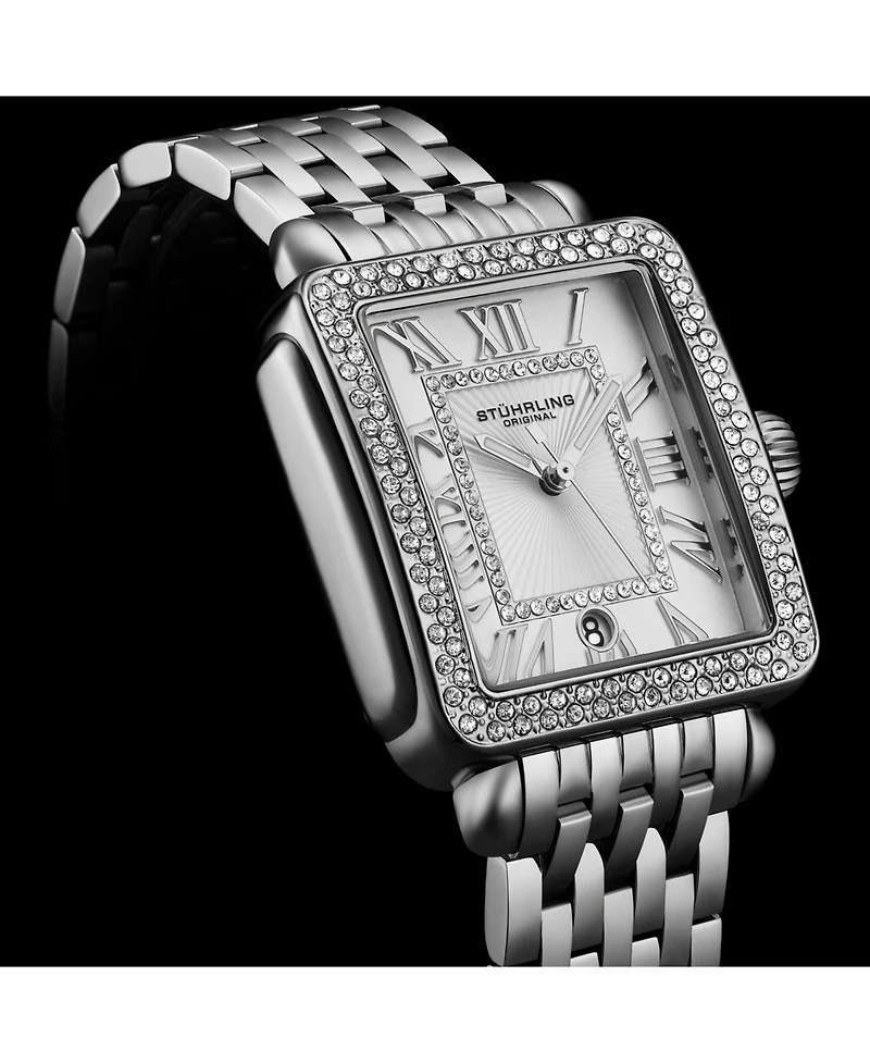 Stuhrling VivreLuxe 34mm Rectangle Ladies Quartz Fashion Watch