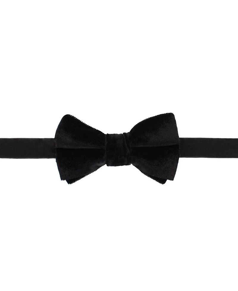 Trafalgar Men's Poirot Velvet Solid Colored Bow Tie