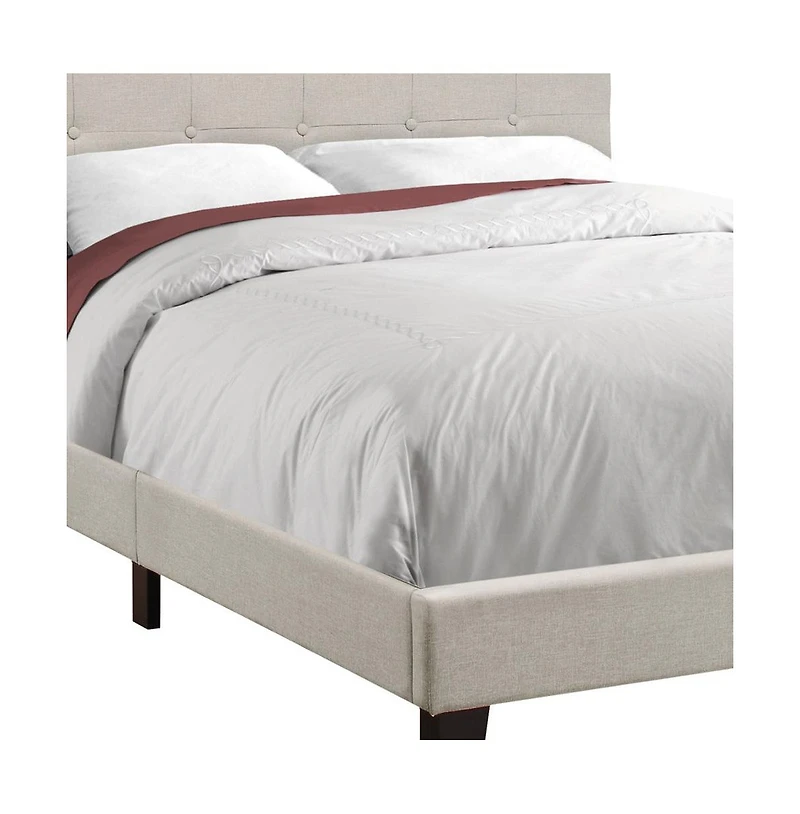 Upholstered Tufted Bed Frame for Cozy and Elegant Bedroom Setup