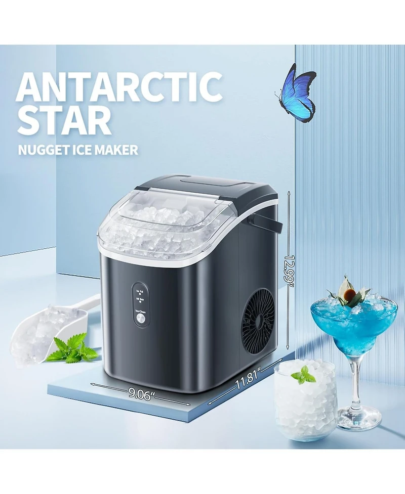 Antarctic Star Nugget Countertop Ice Maker with Soft Chewable