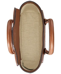 Lauren Ralph Pebbled Leather Small Tanner Satchel