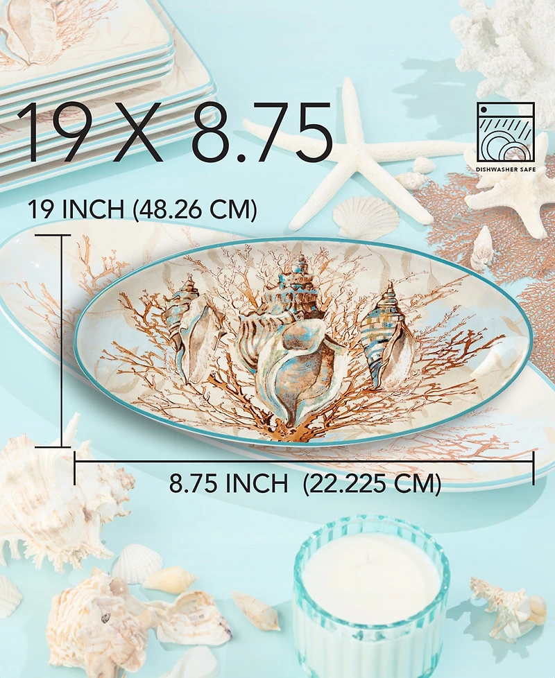 Certified International Escape to the Sea Fish Platter