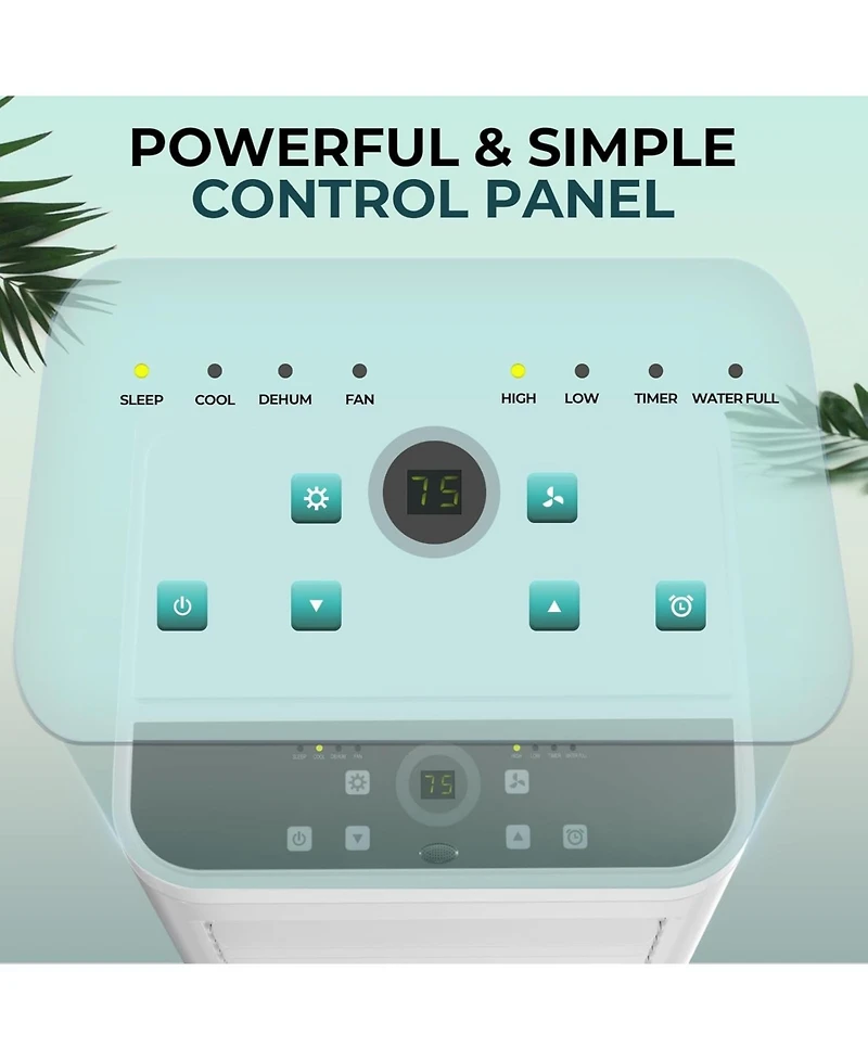 Cowsar 10,000 Btu Air Conditioner cool Up to 450 Sq.Ft, 4 Modes Portable Ac Unit with 24Hrs Timer/Led Display/Remote Control/Installation Kits, Ac Uni