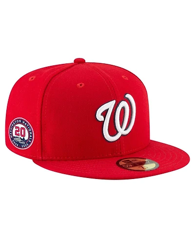 New Era Men's Red Washington Nationals 20th Anniversary 59FIFTY Fitted Hat