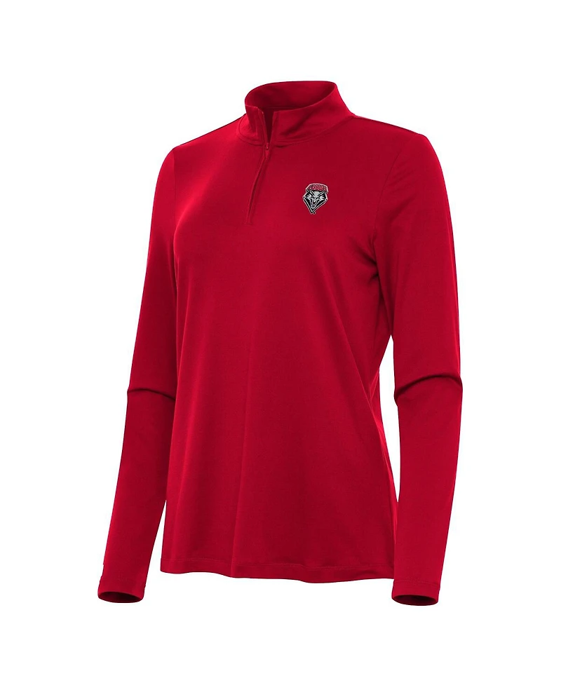 Antigua Women's Cherry New Mexico Lobos Reprocess Quarter-Zip Top