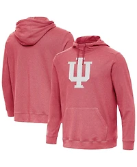 Antigua Men's Heather Crimson Indiana Hoosiers Cloud Pullover Hoodie