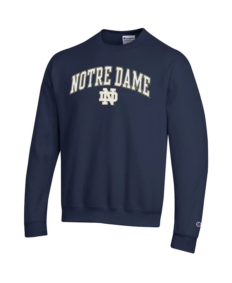 Champion Men's Navy Notre Dame Fighting Irish Arch Over Logo Pullover Sweatshirt